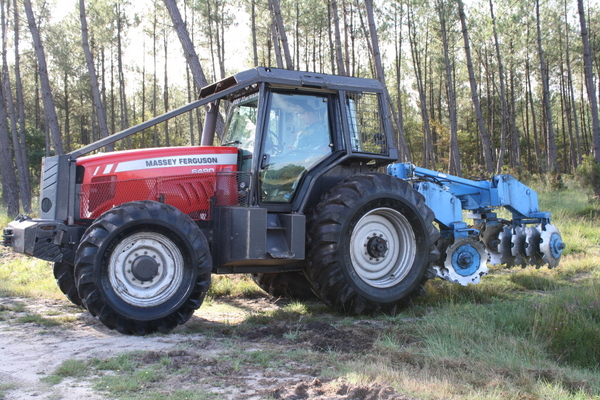 tracteur forestier landes